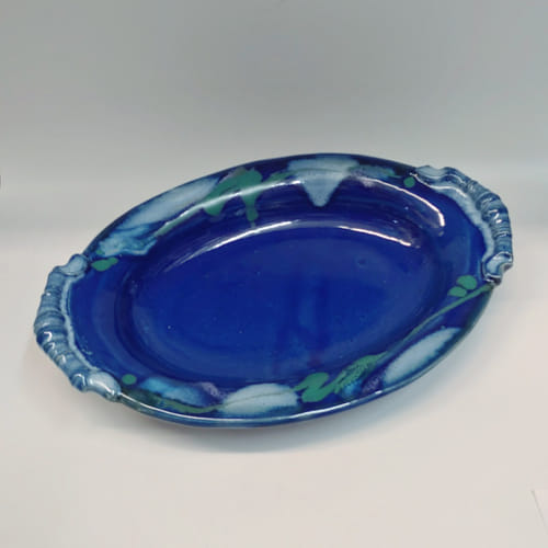 #220141 Platter Cobalt Oval $18 at Hunter Wolff Gallery